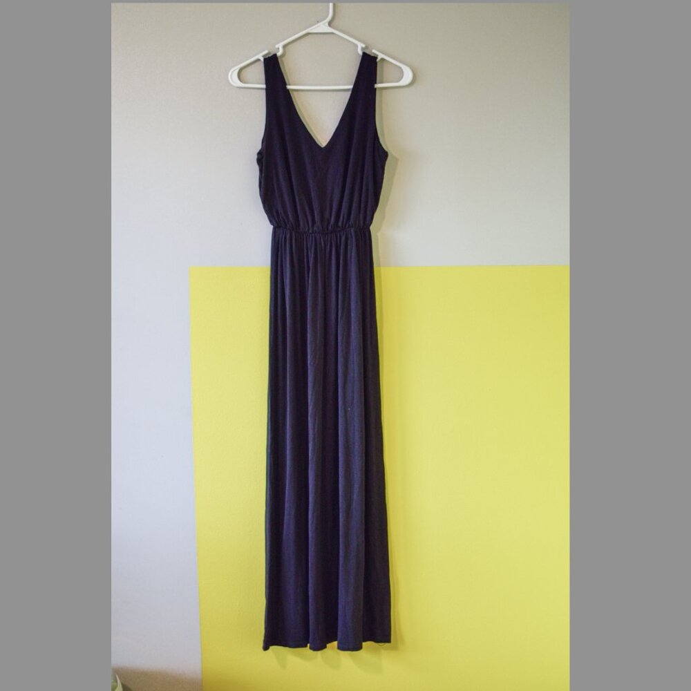 Lush Black V-Neck Maxi Dress - Formal or Casual
